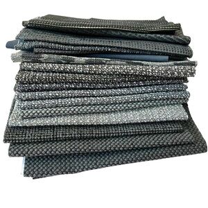 20 Designer Upholstery Fabric Remnants Gray | Quilting Squares Craft Textile